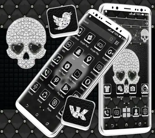 Play Skull Diamond Launcher Theme as an online game Skull Diamond Launcher Theme with UptoPlay