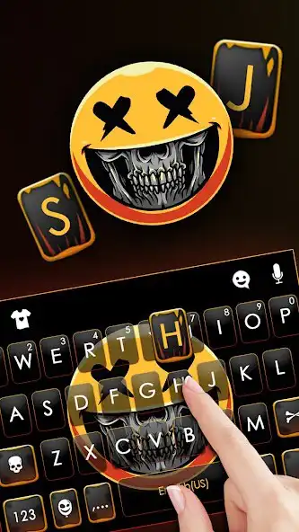 Play Skull Emoji Keyboard Backgroun as an online game Skull Emoji Keyboard Backgroun with UptoPlay