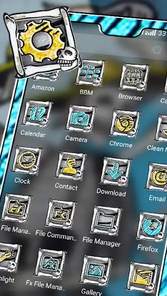Play Skull Graffiti Launcher Theme as an online game Skull Graffiti Launcher Theme with UptoPlay