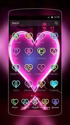 Play skull Neon Pink Heart Play skull Neon Pink Heart