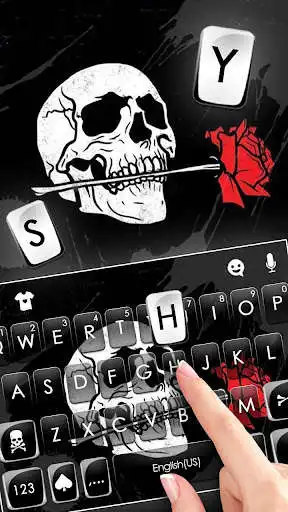 Play Skull Rose Keyboard Theme as an online game Skull Rose Keyboard Theme with UptoPlay
