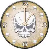 Free play online Skulls Analog Clock with Alarm APK