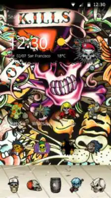 Play skull Street Graffiti theme Play skull Street Graffiti theme