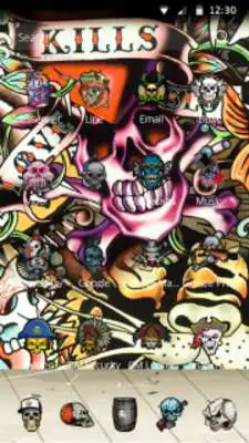 Play skull Street Graffiti theme Play skull Street Graffiti theme