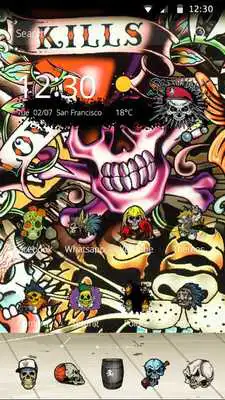 Play skull Street Graffiti theme Play skull Street Graffiti theme