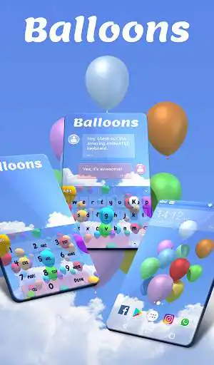 Play Sky Balloons Animated Keyboard + Live Wallpaper  and enjoy Sky Balloons Animated Keyboard + Live Wallpaper with UptoPlay