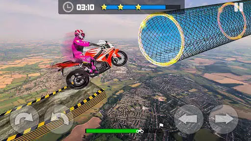 Play Sky Bike Stunt Master : Offline Racing Game as an online game Sky Bike Stunt Master : Offline Racing Game with UptoPlay
