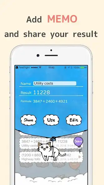 Play Sky Cat Calculator Free:  + equation Memo as an online game Sky Cat Calculator Free:  + equation Memo with UptoPlay