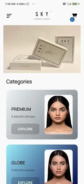 Play Sky Cosmetic Lenses  and enjoy Sky Cosmetic Lenses with UptoPlay