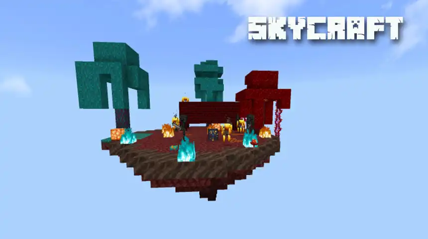 Play SkyCraft 2021 - master craft and building as an online game SkyCraft 2021 - master craft and building with UptoPlay