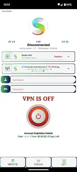 Play Skynet vpn UDP as an online game Skynet vpn UDP with UptoPlay