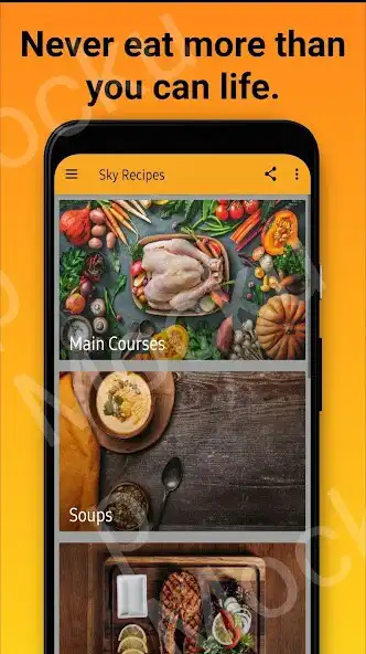 Play Sky Recipes - free cooking rec  and enjoy Sky Recipes - free cooking rec with UptoPlay