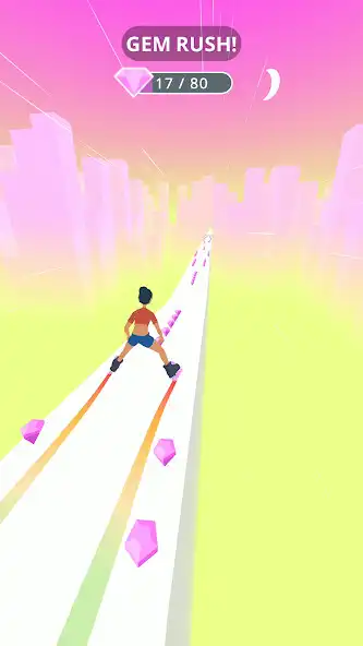 Play Sky Roller: Rainbow Skating as an online game Sky Roller: Rainbow Skating with UptoPlay