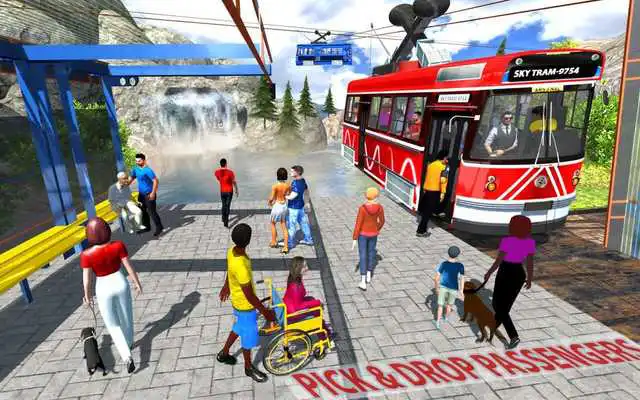 Play Sky Tram Cable Car Driving: Tourists Coaster Ride
