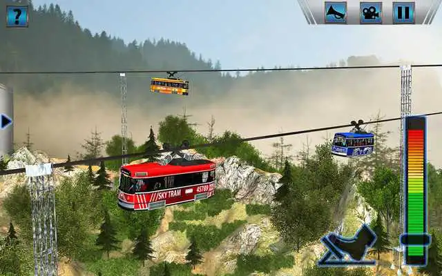 Play Sky Tram Cable Car Driving: Tourists Coaster Ride
