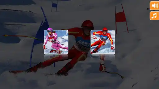 Play Slalom Ski Simulator as an online game Slalom Ski Simulator with UptoPlay