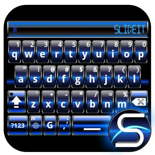 Run free android online SlideIT Blue Digital Skin APK