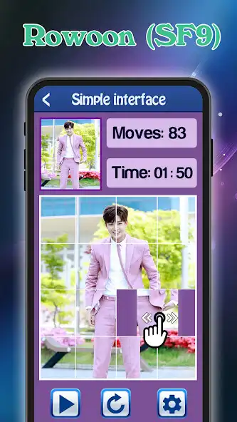 Play Slide Puzzle Rowoon (SF9) Game as an online game Slide Puzzle Rowoon (SF9) Game with UptoPlay