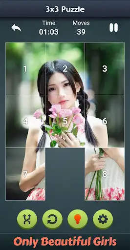 Play Slide Puzzles: Beautiful Girls Sliding Puzzle Game as an online game Slide Puzzles: Beautiful Girls Sliding Puzzle Game with UptoPlay