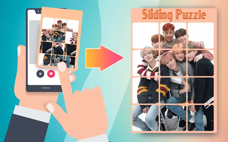 Play Sliding Puzzle Monsta X as an online game Sliding Puzzle Monsta X with UptoPlay
