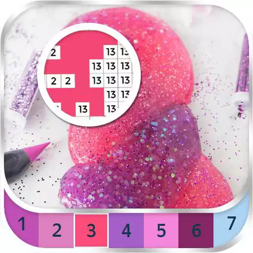 Free play online Slime glitter pixel art coloring: color by number APK