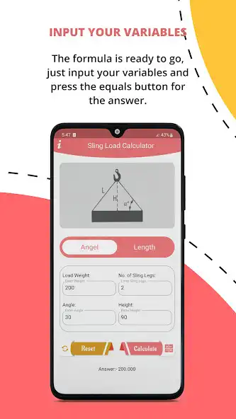 Play Sling Load Calculator as an online game Sling Load Calculator with UptoPlay