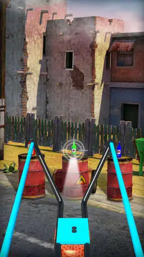 Play Slingshot - Bottle Shooting as an online game Slingshot - Bottle Shooting with UptoPlay