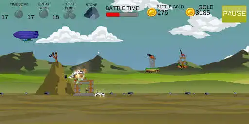 Play Slingshot war as an online game Slingshot war with UptoPlay