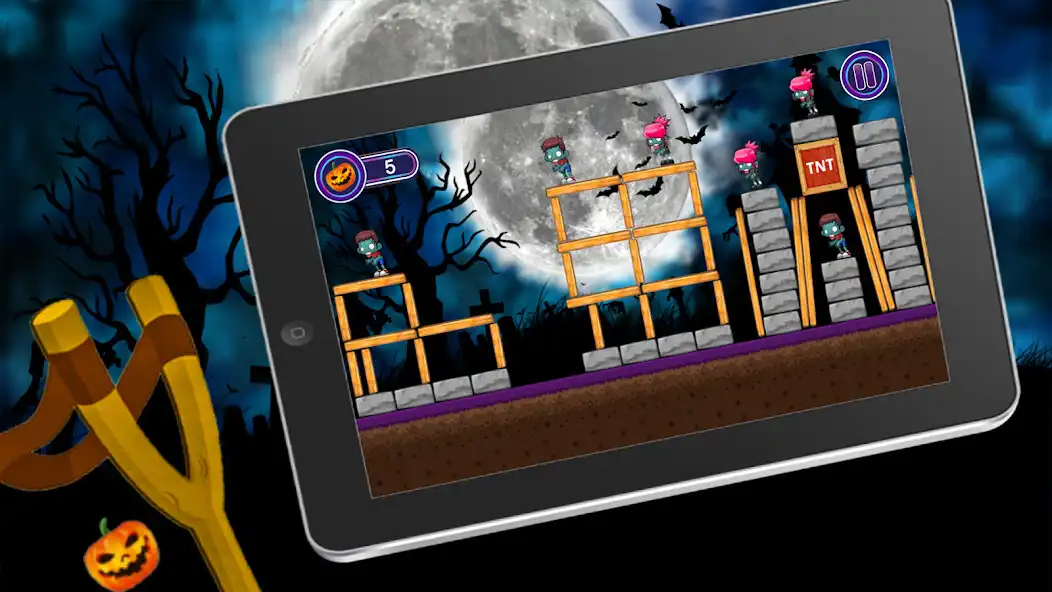 Play Slingshot Zombies as an online game Slingshot Zombies with UptoPlay