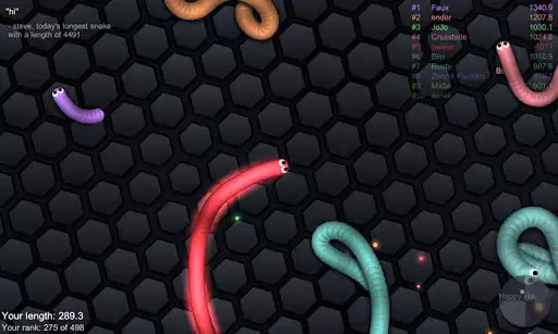 Play slither.io as an online game slither.io with UptoPlay
