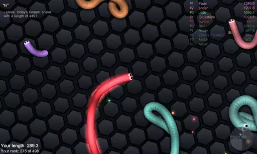 Pelaa slither.ioa online-pelinä slither.io UptoPlayn avulla