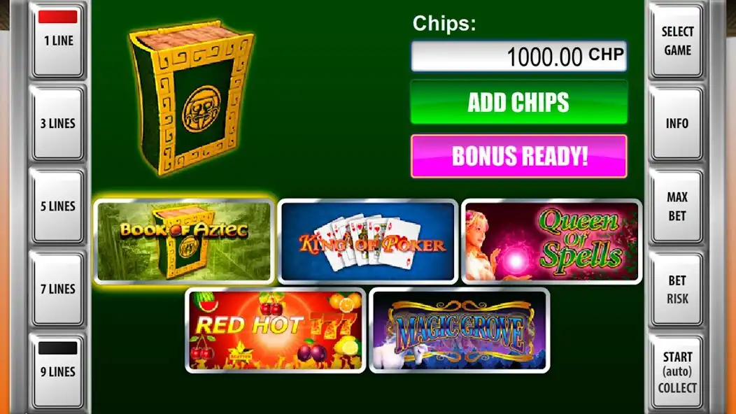 Play Slots Machine Book of Aztec  and enjoy Slots Machine Book of Aztec with UptoPlay