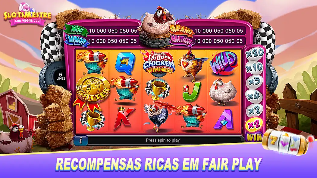 Play Slots Mestre - Las Vegas 777  and enjoy Slots Mestre - Las Vegas 777 with UptoPlay