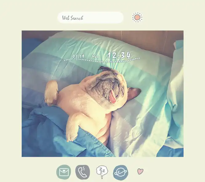 Play Slumbering Pug Theme +HOME  and enjoy Slumbering Pug Theme +HOME with UptoPlay