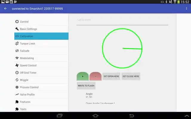 Play Smart Actuator Settings