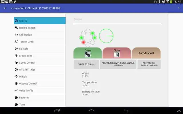 Play Smart Actuator Settings