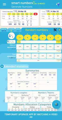 Play smart numbers for Loto 6/49(KZ  and enjoy smart numbers for Loto 6/49(KZ with UptoPlay