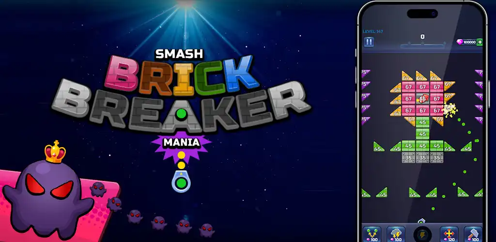 Play Smash Brick Breaker Mania as an online game Smash Brick Breaker Mania with UptoPlay