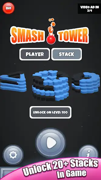 Play Smash The Tower: 3D Ball Game as an online game Smash The Tower: 3D Ball Game with UptoPlay