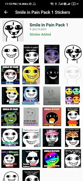 Play Smile in Pain Sticker Editions - WAStickerApps  and enjoy Smile in Pain Sticker Editions - WAStickerApps with UptoPlay