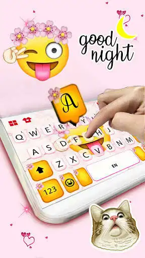 Play Smiley Flower Emoji Keyboard Background as an online game Smiley Flower Emoji Keyboard Background with UptoPlay