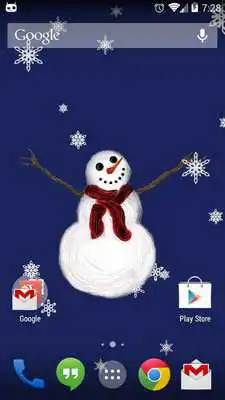 Play Smiling Snowman Wallpaper Free