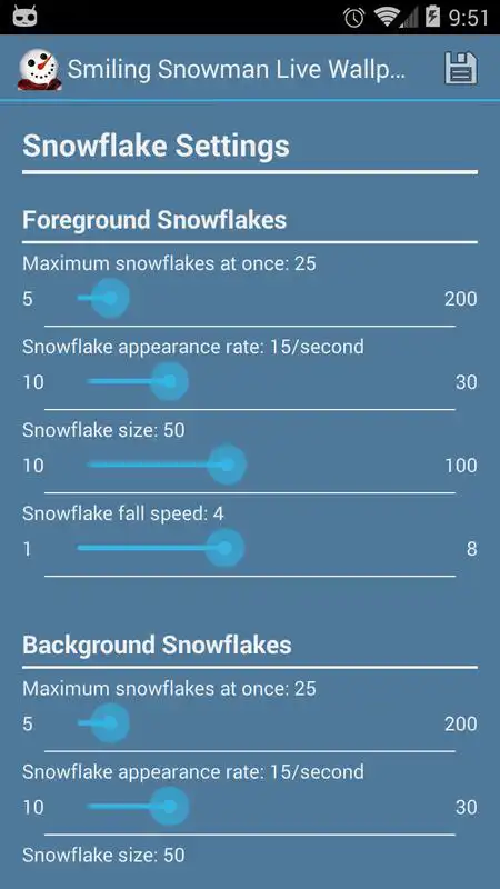 Play Smiling Snowman Wallpaper Free