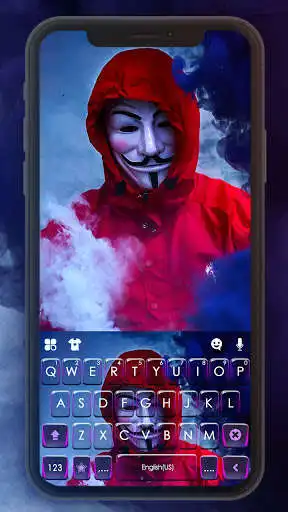 Play Smoke Anonymous Keyboard Background  and enjoy Smoke Anonymous Keyboard Background with UptoPlay