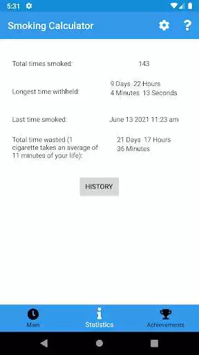Play Smoking Calculator - Tracker, Counter & Abstention as an online game Smoking Calculator - Tracker, Counter & Abstention with UptoPlay