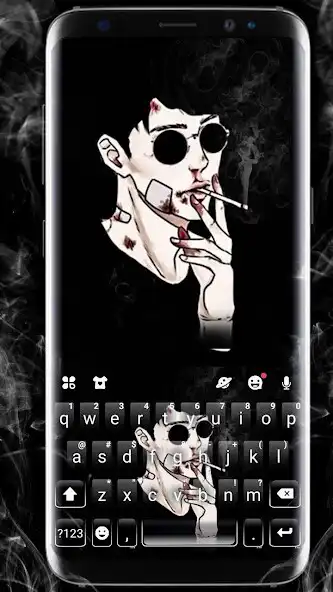 Play Smoking Cool Man Keyboard Theme  and enjoy Smoking Cool Man Keyboard Theme with UptoPlay