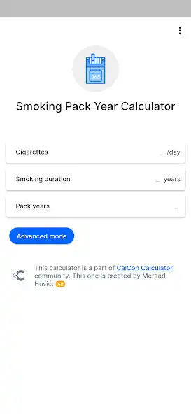 Play Smoking Pack Year Calculator  and enjoy Smoking Pack Year Calculator with UptoPlay