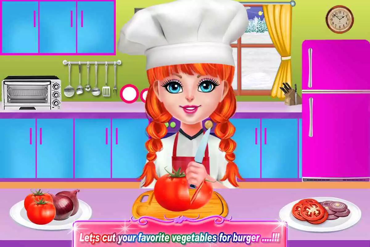 Play Smoky Burger Maker Chef-Cooking games for girls