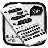 Free play online SMS Black White Keyboard APK