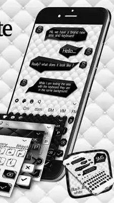 Play SMS Black White Keyboard